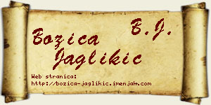 Božica Jaglikić vizit kartica